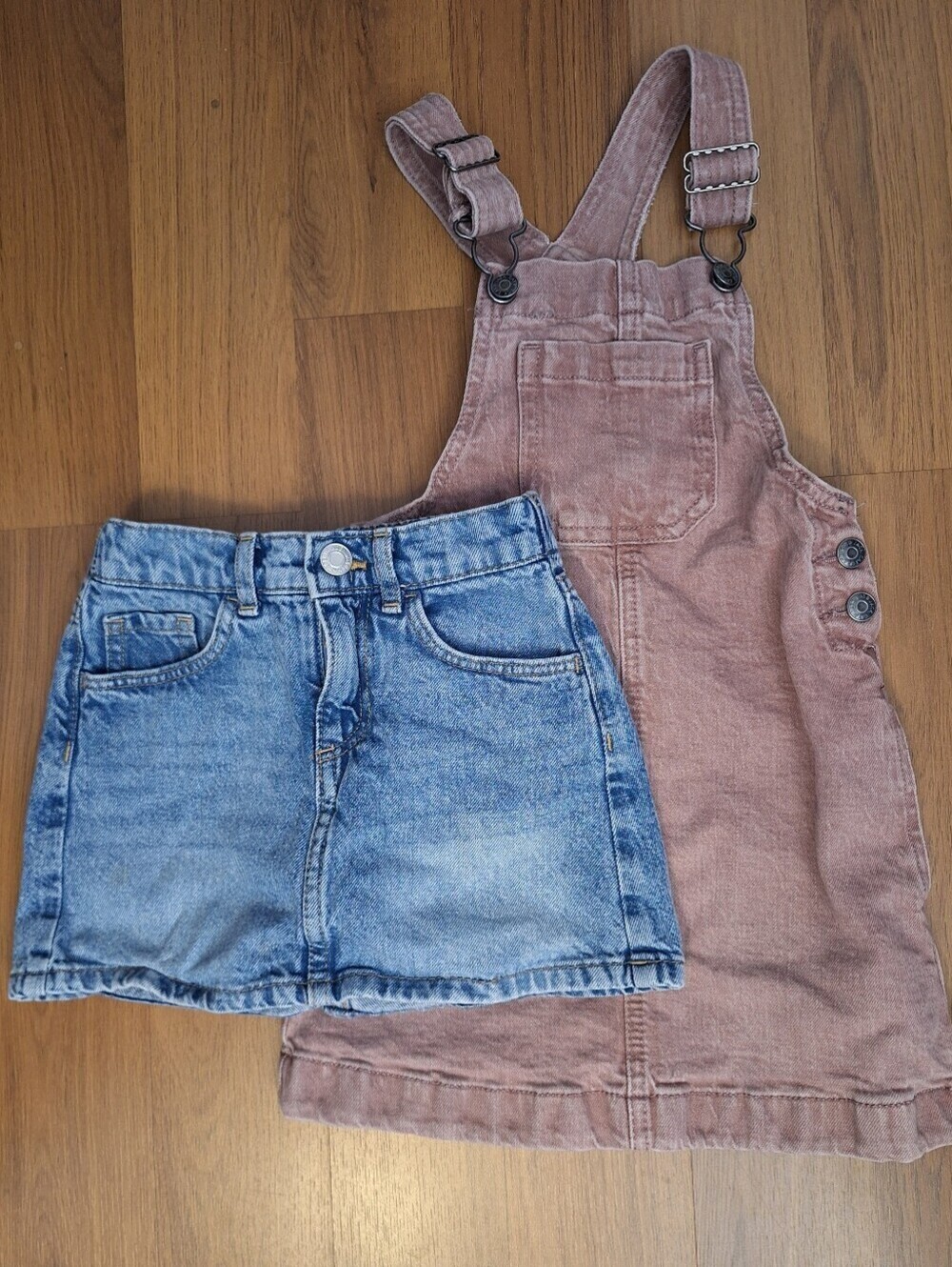4T Toddler, Girls Denim Overalls And Skirt Lot Cat &Jack, H&M